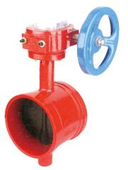 WBSX-16軟密(mi)封溝槽式信号蝸(wo)輪蝶閥